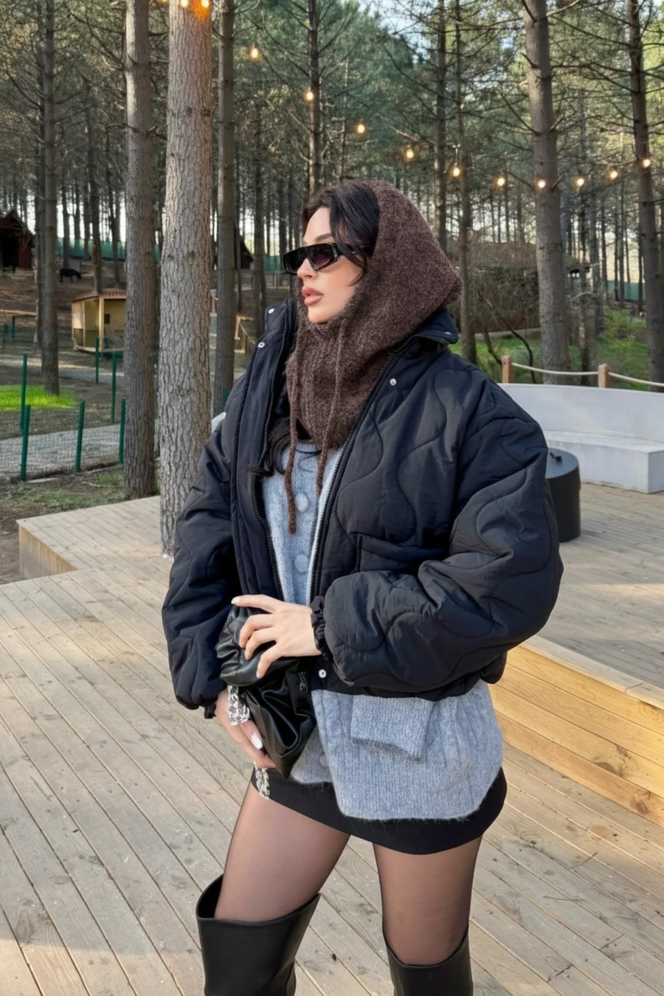 Kadın Kiremit Triko Balaklava Bere 594-14911