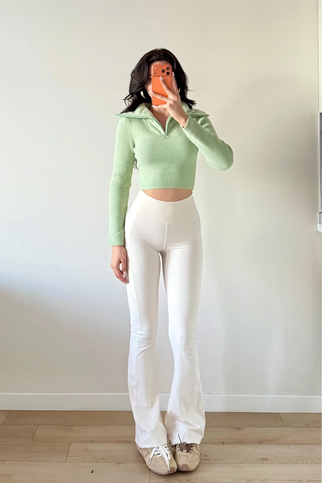 Kadın Mint Crop Kazak 1014-2022
