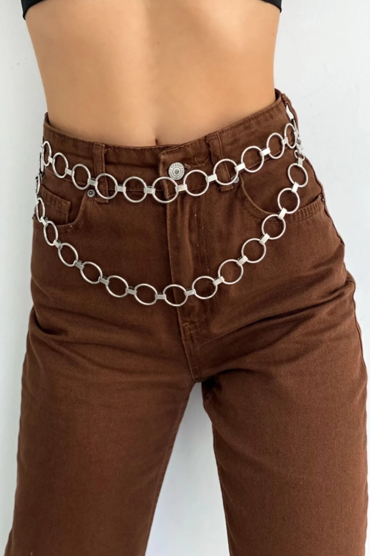 Kadın Silver Halka Zincir Kemer 1043-0009