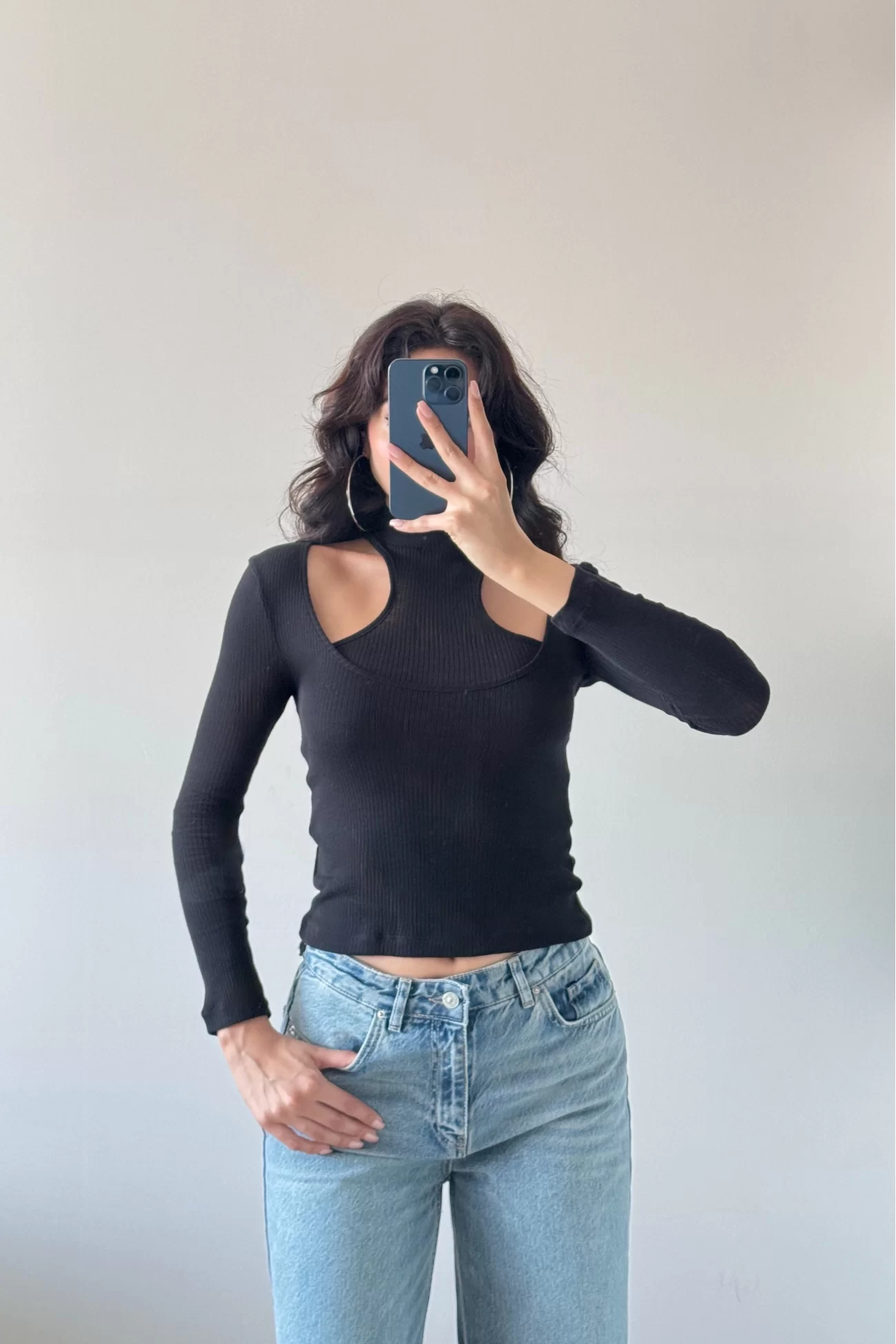 Kadın Siyah Bluz 1017-0552