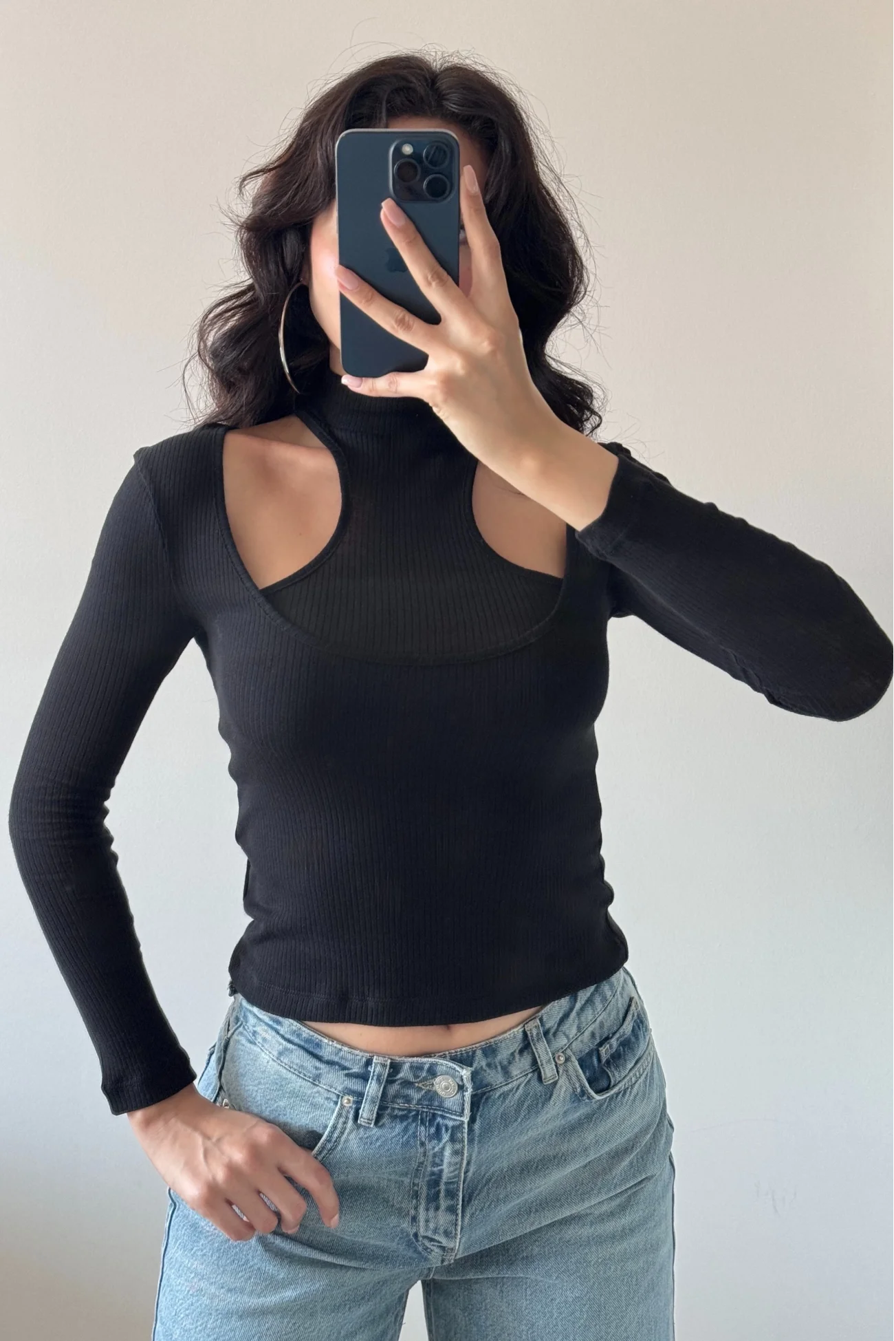 Kadın Siyah Bluz 1017-0552