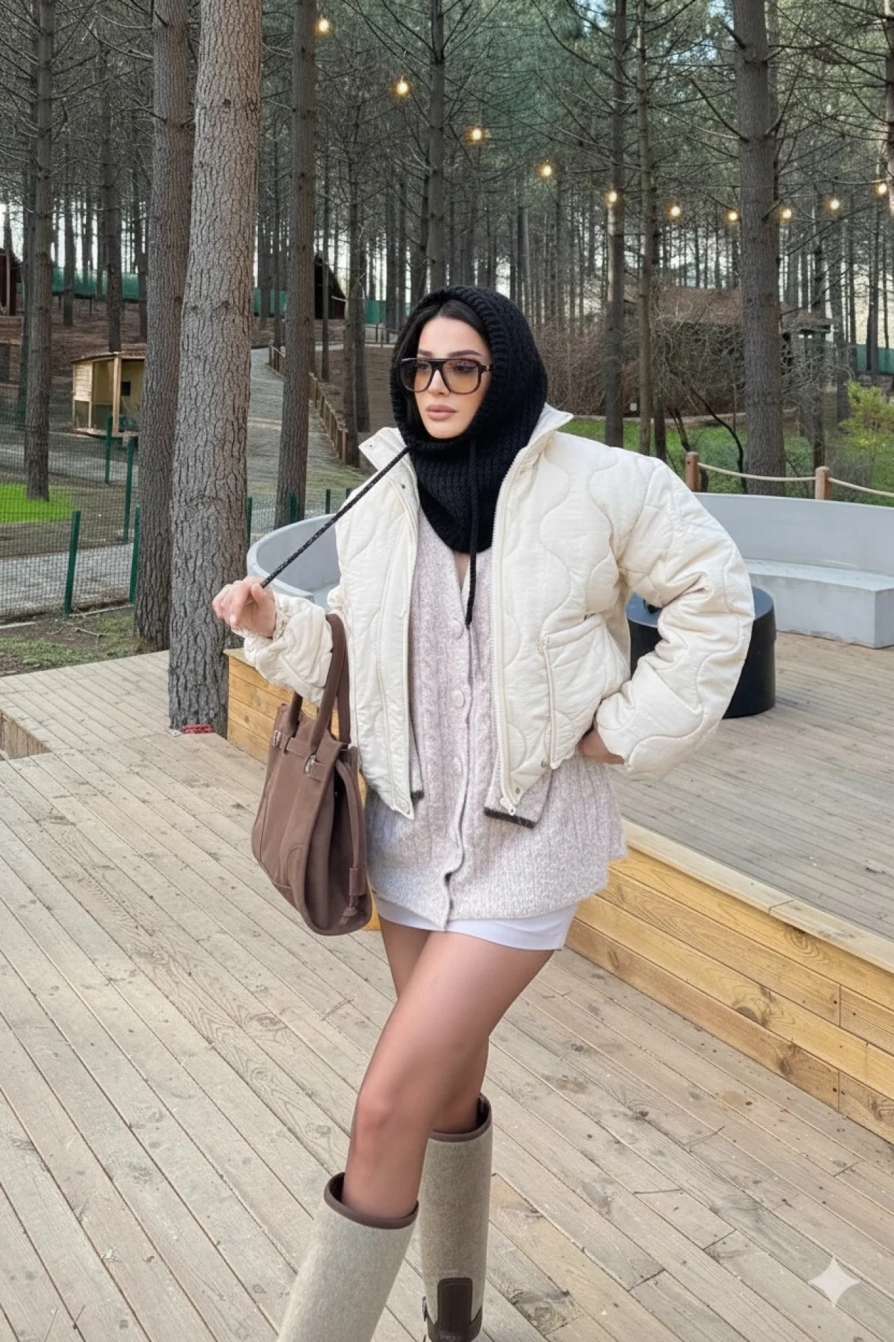 Kadın Siyah Triko Balaklava Bere 594-14911 *Ön Sipariştir 12.01 Tarihinde Kargolanacak