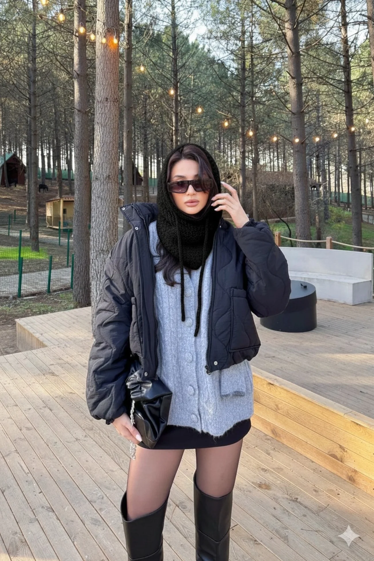 Kadın Siyah Triko Balaklava Bere 594-14911 *Ön Sipariştir 12.01 Tarihinde Kargolanacak