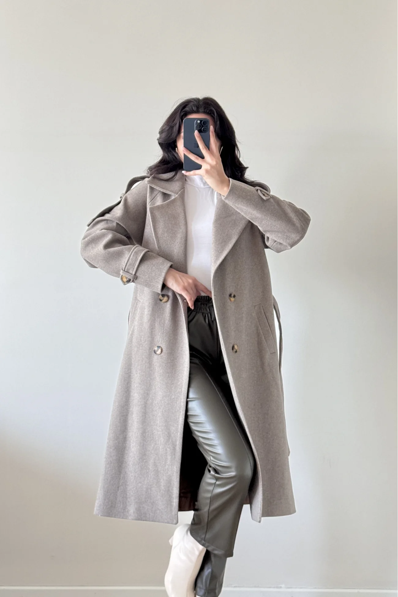 Kadın Vizon Kaşe Kaban 3122