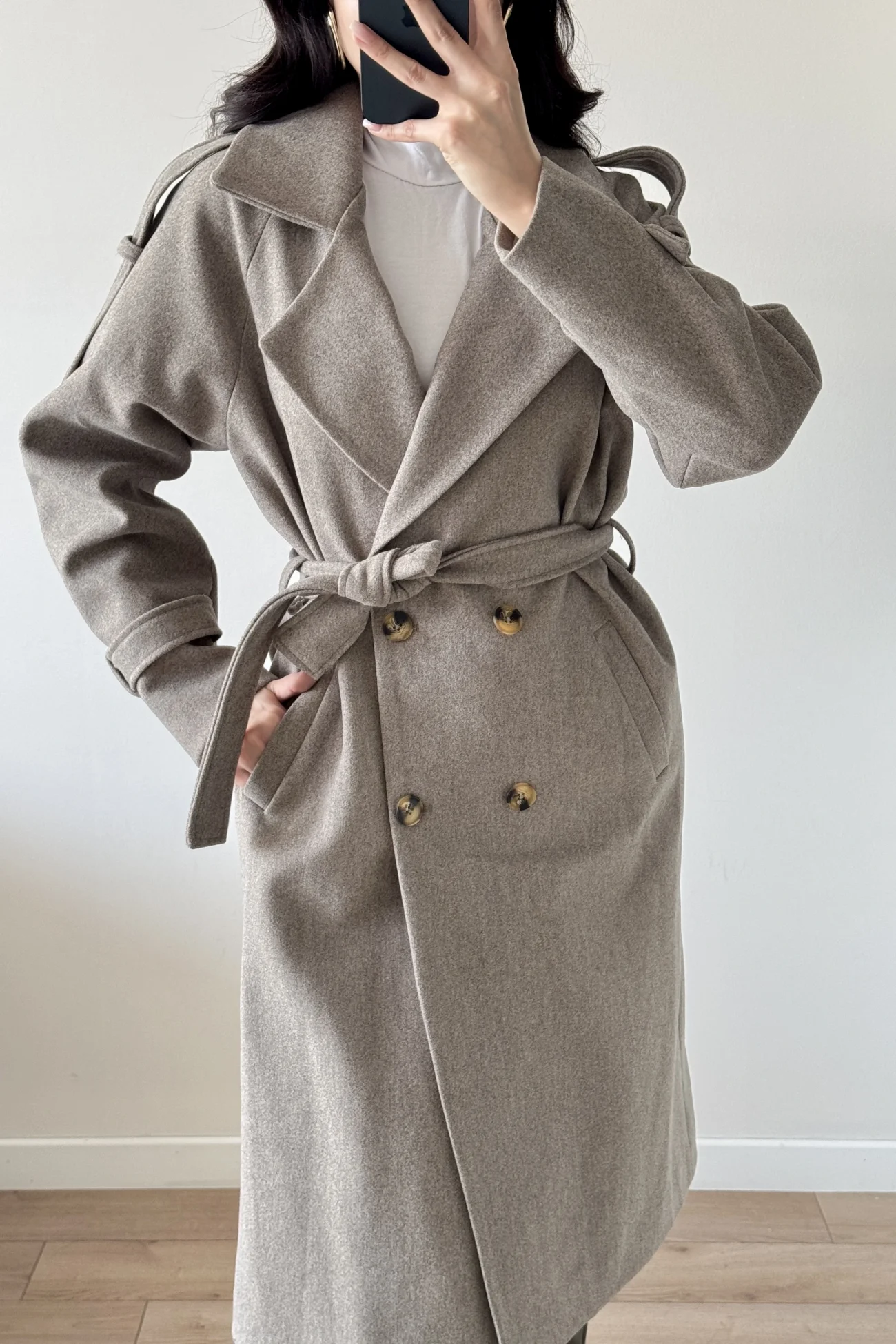 Kadın Vizon Kaşe Kaban 3122