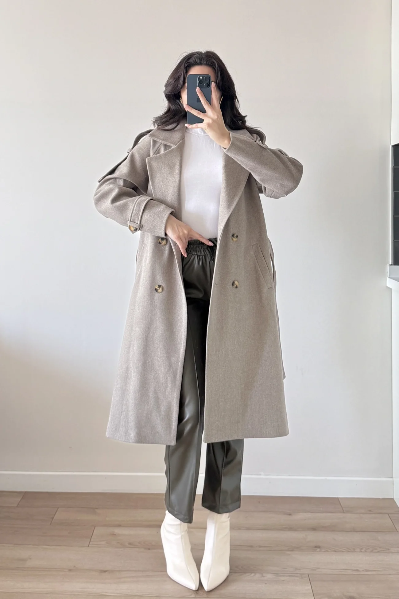 Kadın Vizon Kaşe Kaban 3122