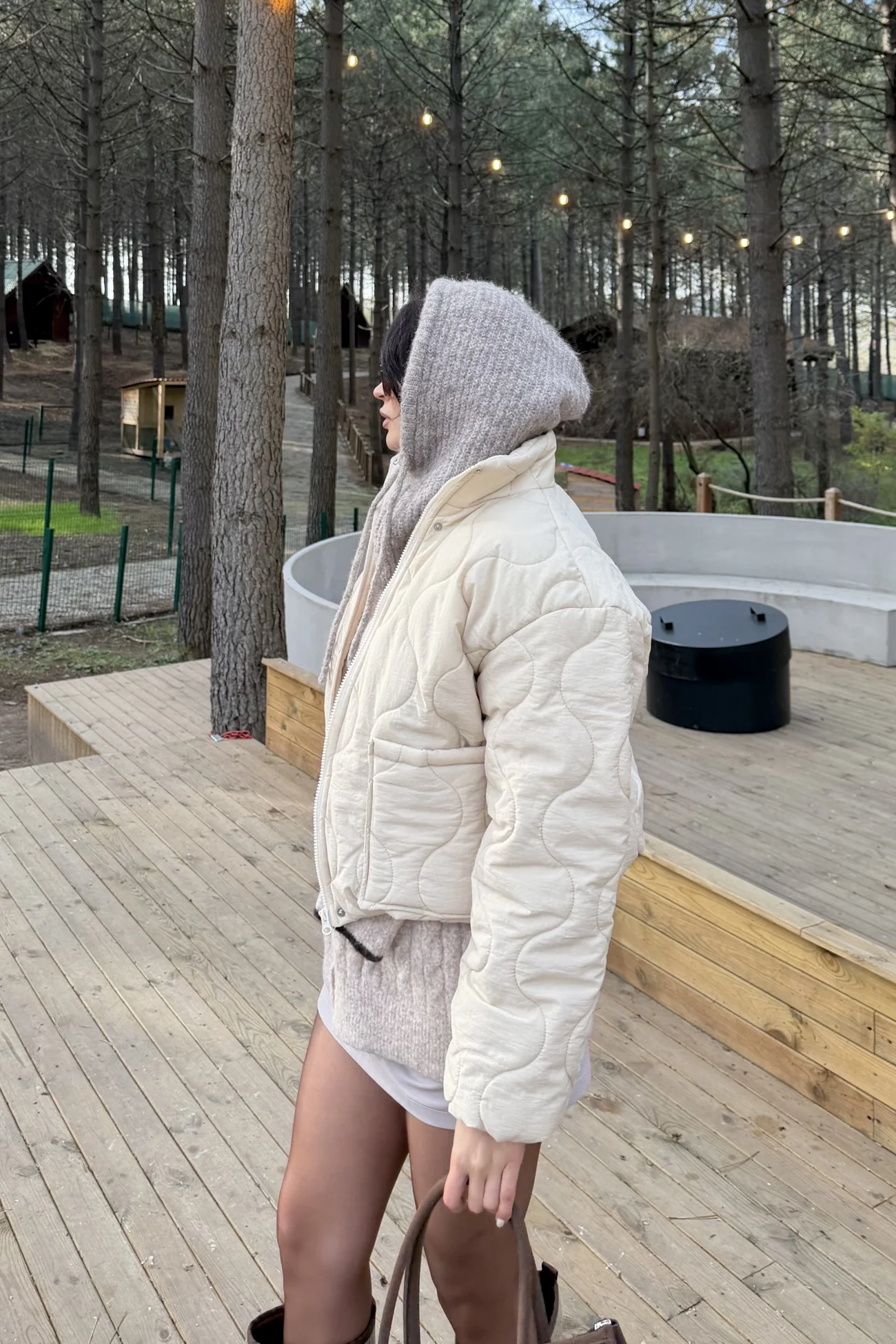 Kadın Vizon Triko Balaklava Bere 594-14911