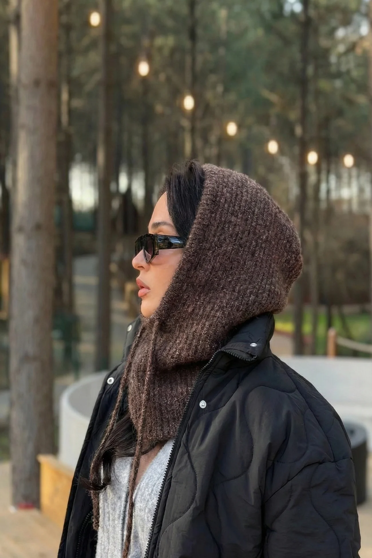 Kadın Kiremit Triko Balaklava Bere 594-14911