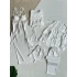 Ekru 6 Parça Uzun Yırtmaçlı Saten Gecelik Sabahlık Seti