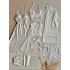 Ekru Dantel Detaylı 6lı Gecelik Sabahlık Set
