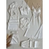 Ekru Dantel Detaylı 6lı Gecelik Sabahlık Set