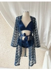 Lace Trim Robe Set