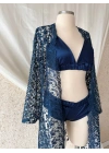 Lace Trim Robe Set
