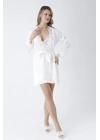 Diamond Kısa Gecelik Seti Ekru