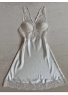 Ekru Güpür Detaylı Gecelik