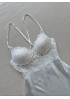 Ecru Guipure Detailed Nightgown