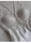 Ekru Güpür Detaylı Gecelik