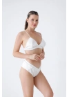 Ekru Saten Bralet Takım