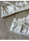 Ekru Saten Bralet Takım