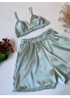 Mint Yeşili Bralet Şort Takım