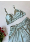 Mint Yeşili Bralet Şort Takım