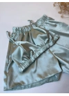 Mint Yeşili Bralet Şort Takım
