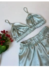 Mint Yeşili Bralet Şort Takım