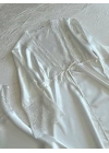 Ekru Güpür Detaylı Gecelik Sabahlık Takım