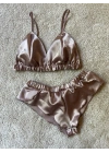 Vizon Saten Bralet Takım