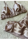 Vizon Saten Bralet Takım