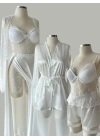 Luna Bridal Dantel & Saten Altılı Set