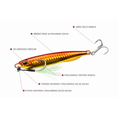 Tokyo Tackle Drag Metal Jigger Sahte Balık Yemi 30gr.