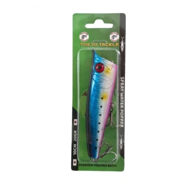 Tokyo Tackle Spray Water Popper Su Üstü Püskürtmeli Sahte Popper Yem 10cm 20gr