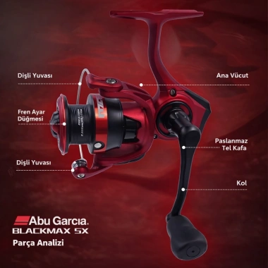 Abu Garcia BlackMax SX Orjinal Karbon SX3000 LRF-SPİN Olta Makinesi