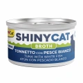 Shinycat Broth Sos İçinde Beyaz Balıklı ve Ton Balıklı Konserve Kedi Maması 70 gr