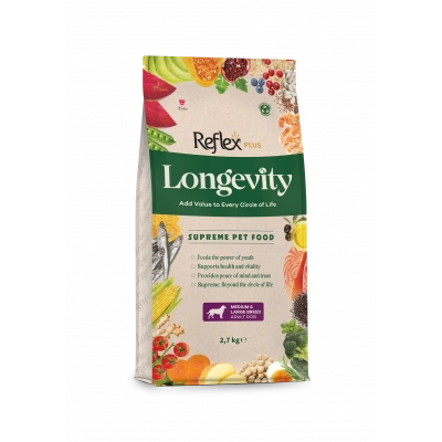 Reflex Plus Longevity Orta Ve Büyük Irk Yetişkin Köpek Maması 2700 gr