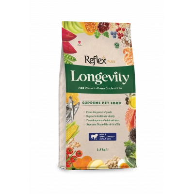 Reflex Plus Longevity Mini Ve Küçük Irk Yetişkin Köpek Maması 1400 gr