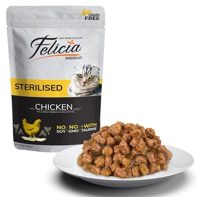 Felicia Tahılsız Sterilised Tavuklu Yaş Kedi Maması 85g