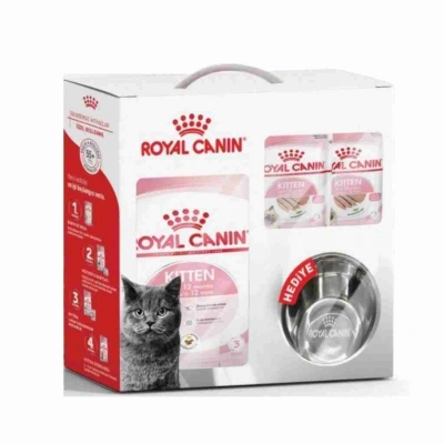 Royal Canin Premia Bundle (Kitten 2 kg + 6 Adet Kitten Yaş Mama + 8 Oz. Mama Tası)