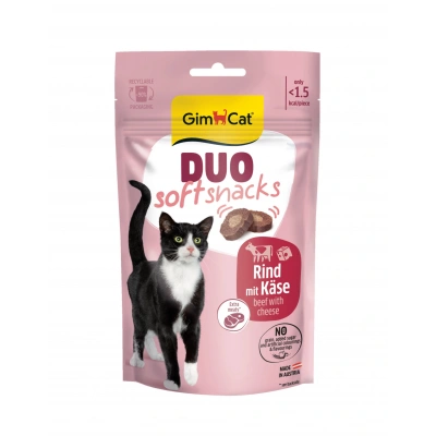 GimCat Duo Soft Snacks Sığır Etli ve Peynirli Yumuşak Kedi Ödülü 50 gr