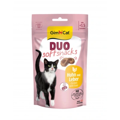 GimCat Duo Soft Snacks Tavuk ve Ciğerli Yumuşak Kedi Ödülü 50 gr