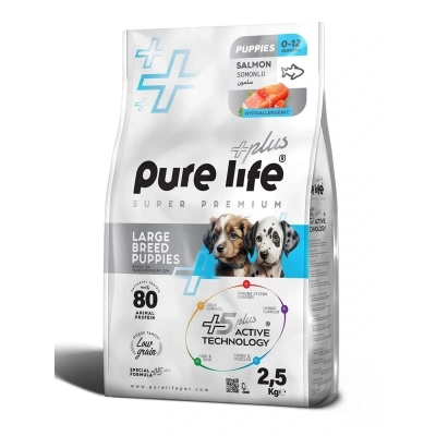 Pure Life Plus Somonlu Büyük Irk Yavru Köpek Maması 2.5kg