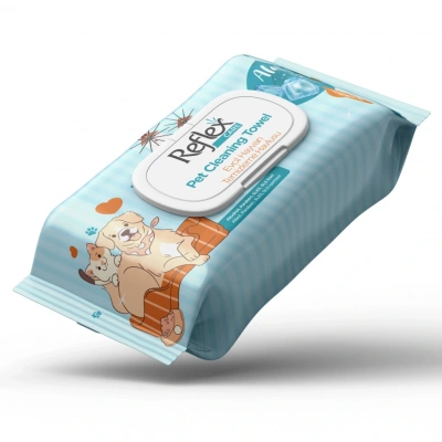 Reflex Care Evcil Hayvanlar için Alaçatı Ice Kokulu Temizleme Havlusu 50 Adet