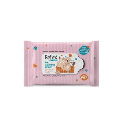 Reflex Care Evcil Hayvanlar İçin Çok Amaçlı Hijyenik Temizleme Mendili 10lu - Bebek Pudrası Kokulu