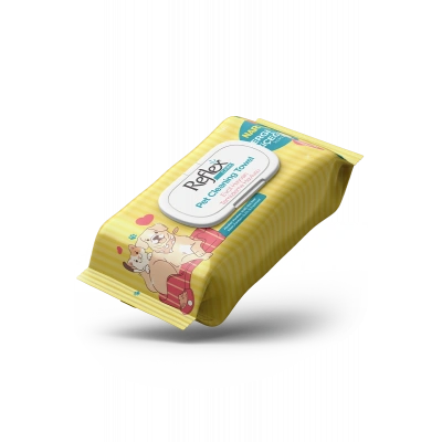 Reflex Care Evcil Hayvanlar için Nergis Çiçeği Kokulu Temizleme Havlusu 50 Adet