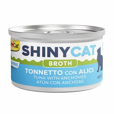 Shinycat Broth Sos İçinde Ançüez ve Ton Balıklı Konserve Kedi Maması 70 gr
