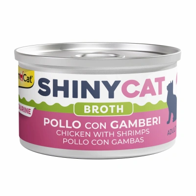 Shinycat Broth Sos İçinde Karides ve Tavuklu Konserve Kedi Maması 70 gr