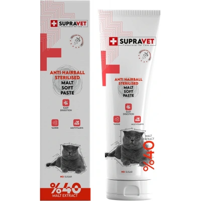 Supravet Anti Hairball Kısırlaştırılmış Kediler İçin Malt Macun 100 gr
