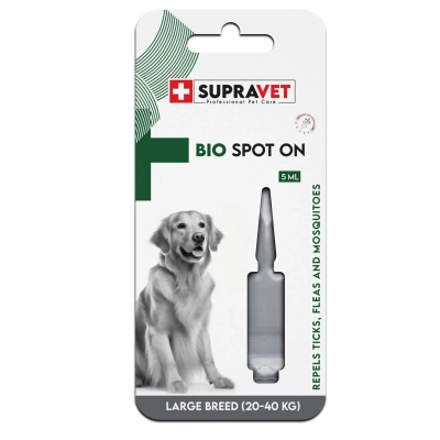 Supravet Büyük Irk Köpek Deri Tüy Bakım Yağı, Bit Pire Kene Dış Parazit Damla 5ml