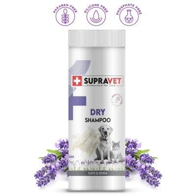 Supravet Dry Shampoo Lavanta Özlü Kedi Köpek Toz Şampuan